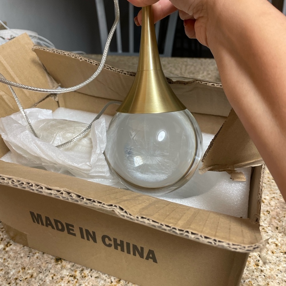 Elegant Gold and Clear Pendant Light
